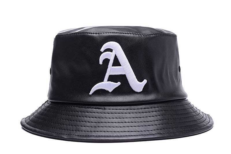 Athletics Team Logo Black Wide Brim Hat LXMY