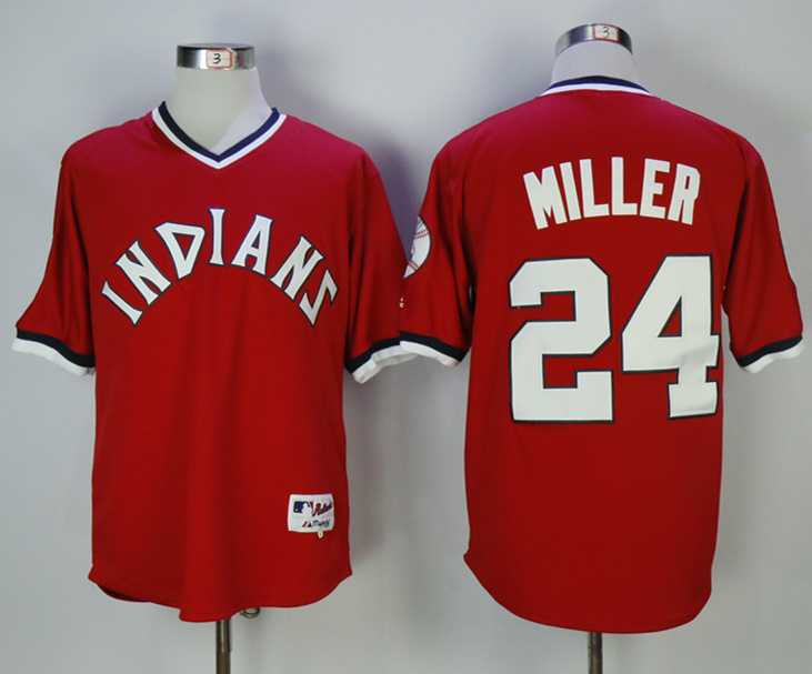 Cleveland Indians #24 Andrew Miller Red Turn Back the Clock Stitched MLB Jerseys