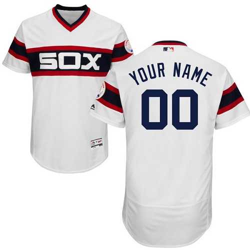 Customized Men's Chicago White Sox White Cooperstown Collection Flexbase Jersey