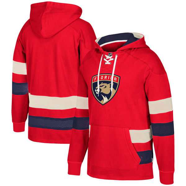 Customized Men's Florida Panthers Red All Stitched Hooded Sweatshirt
