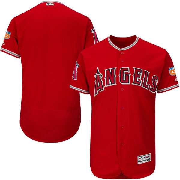 Customized Men's Los Angeles Angels of Anaheim Red 2017 Spring Training Flexbase Collection Stitched Jersey
