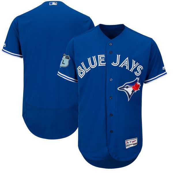 Customized Men's Toronto Blue Jays Blue 2017 Spring Training Flexbase Collection Stitched Jersey