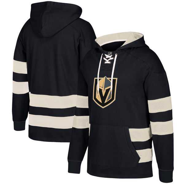 Customized Men's Vegas Golden Knights Black All Stitched Hooded Sweatshirt