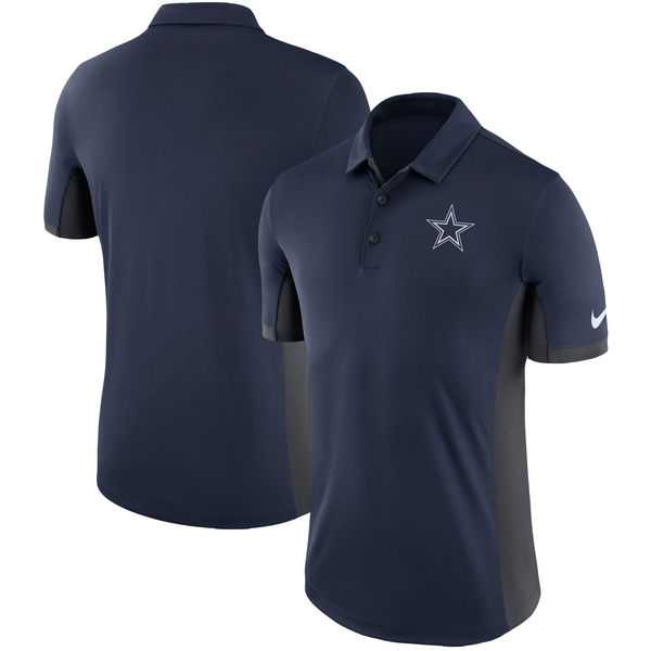 Men's Dallas Cowboys Nike Navy Charcoal Evergreen Polo 90Hou