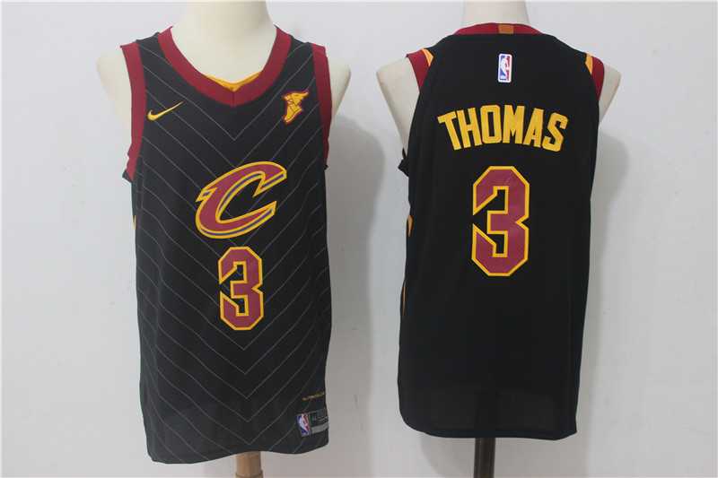 Nike Cleveland Cavaliers #3 Isaiah Thomas Black Stitched NBA Jersey