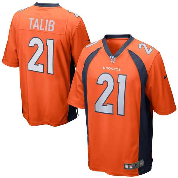 Youth Nike Denver Broncos #21 Aqib Talib Orange Team Color Game Jersey