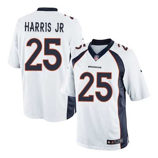 Youth Nike Denver Broncos #25 Chris Harris Jr White Team Color Game Jersey