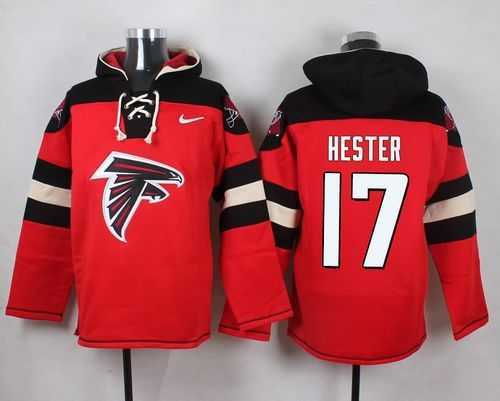 Atlanta Falcons #17 Devin Hester Red Player Stitched Pullover NFL Hoodie