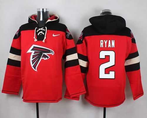 Atlanta Falcons #2 Matt Ryan Red Player Stitched Pullover NFL Hoodie
