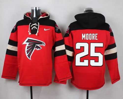 Atlanta Falcons #25 William Moore Red Player Stitched Pullover NFL Hoodie
