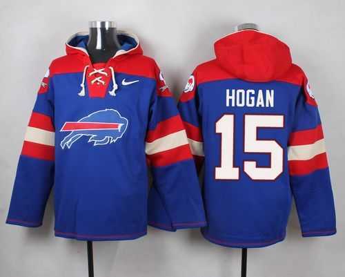 Buffalo Bills #15 Hogan Royal Blue Player Stitched Pullover NFL Hoodie