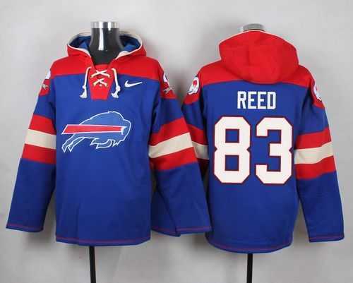 Buffalo Bills #83 Reed Royal Blue Player Stitched Pullover NFL Hoodie