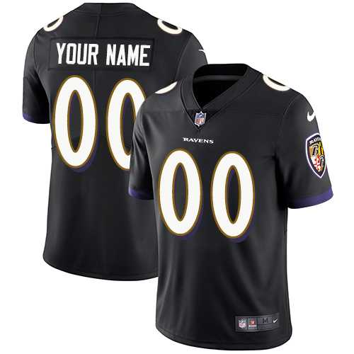 Customized Men & Women & Youth Nike Ravens Black Vapor Untouchable Player Limited Jersey