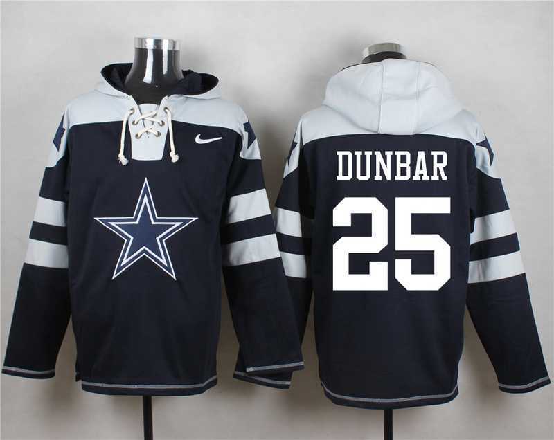 Dallas Cowboys #25 Lance Dunbar Navy Blue Player Stitched Pullover NFL Hoodie