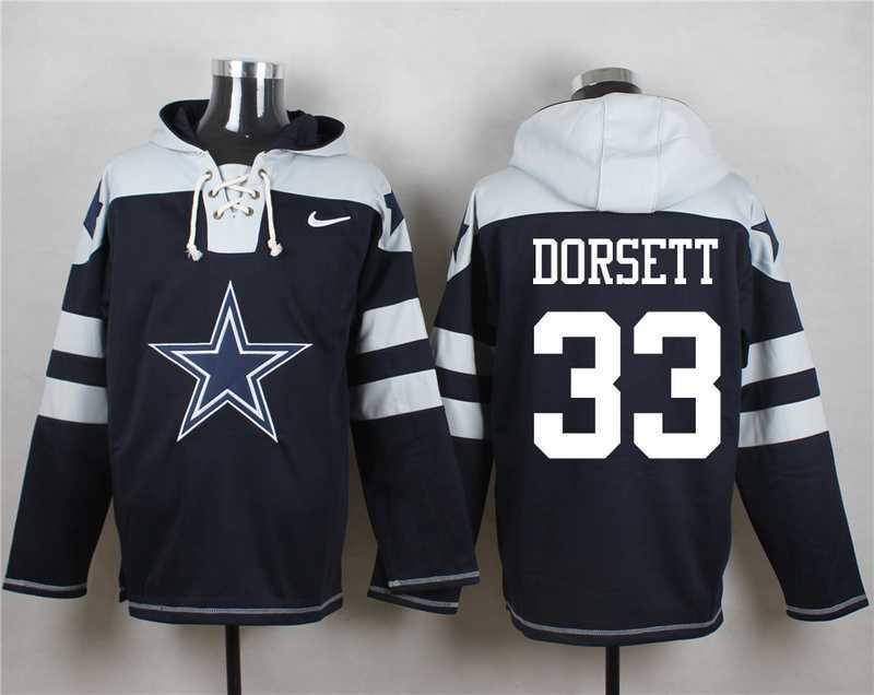 Dallas Cowboys #33 Tony Dorsett Navy Blue Player Stitched Pullover NFL Hoodie