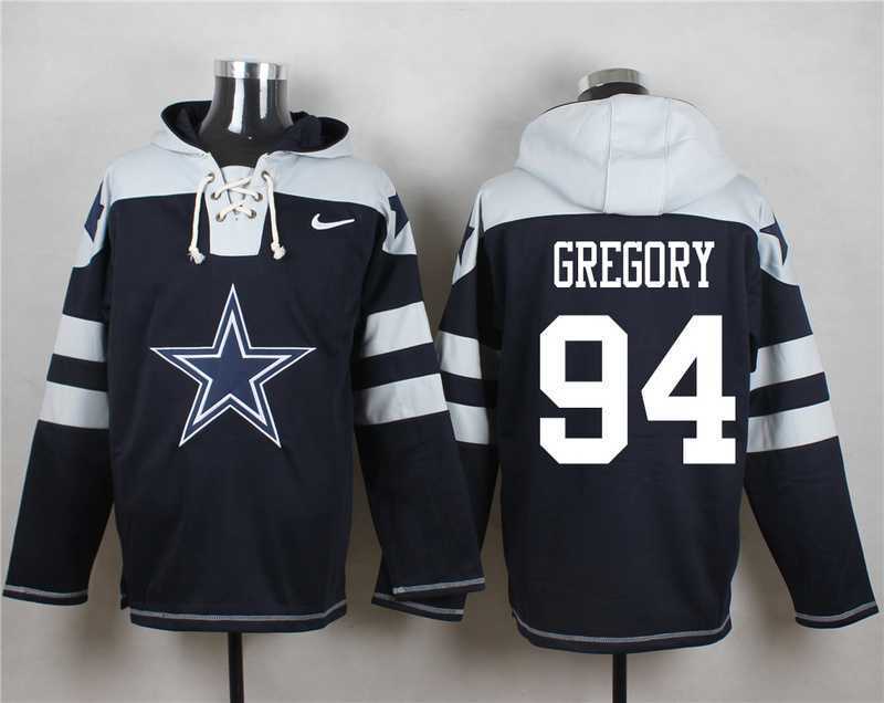 Dallas Cowboys #94 Randy Gregory Navy Blue Player Stitched Pullover NFL Hoodie