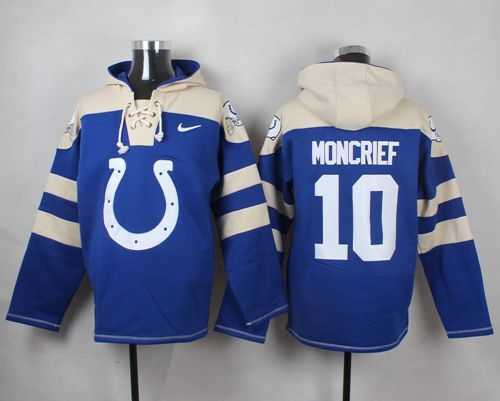 Indianapolis Colts #10 Donte Moncrief Royal Blue Player Stitched Pullover NFL Hoodie