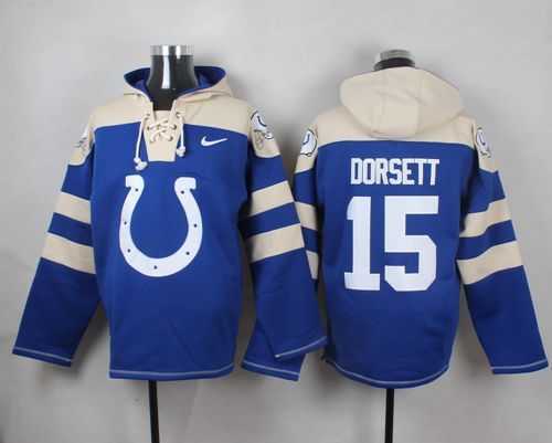 Indianapolis Colts #15 Phillip Dorsett Royal Blue Player Stitched Pullover NFL Hoodie