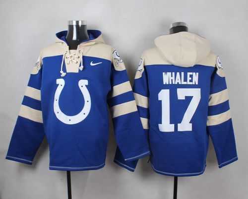 Indianapolis Colts #17 Griff Whalen Royal Blue Player Stitched Pullover NFL Hoodie