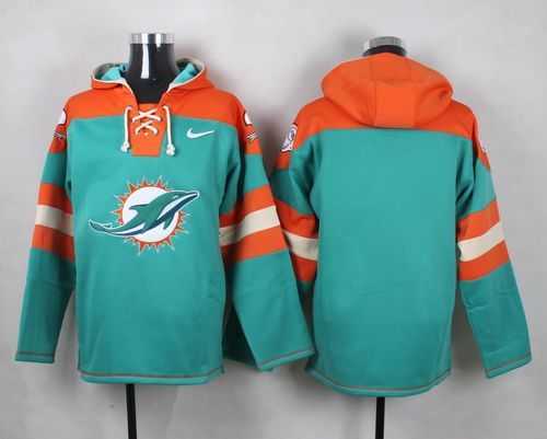 Miami Dolphins Blank Aqua Green Player Stitched Pullover NFL Hoodie