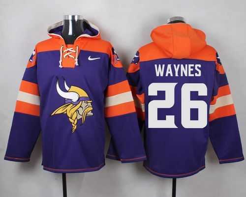 Minnesota Vikings #26 Trae Waynes Purple Player Stitched Pullover NFL Hoodie