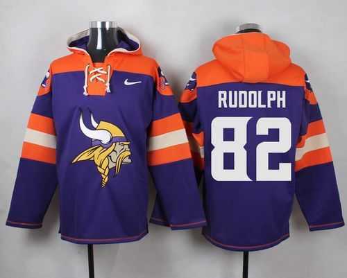 Minnesota Vikings #82 Kyle Rudolph Purple Player Stitched Pullover NFL Hoodie