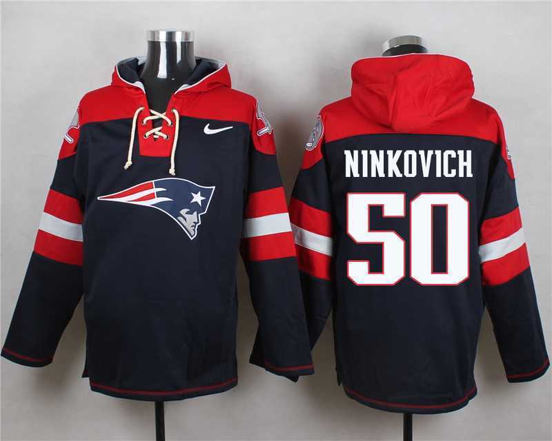 New England Patriots #50 Rob Ninkovich Navy Blue Player Stitched Pullover NFL Hoodie