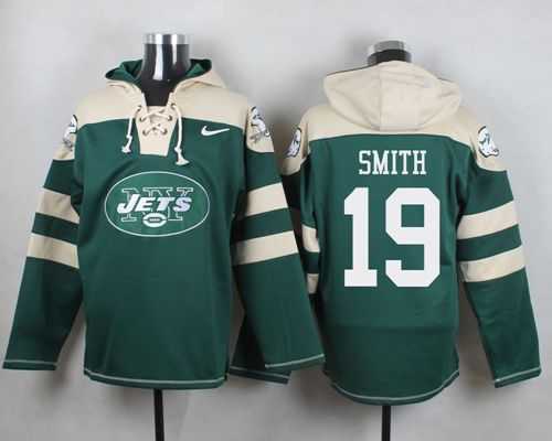 New York Jets #19 Devin Smith Green Player Stitched Pullover NFL Hoodie