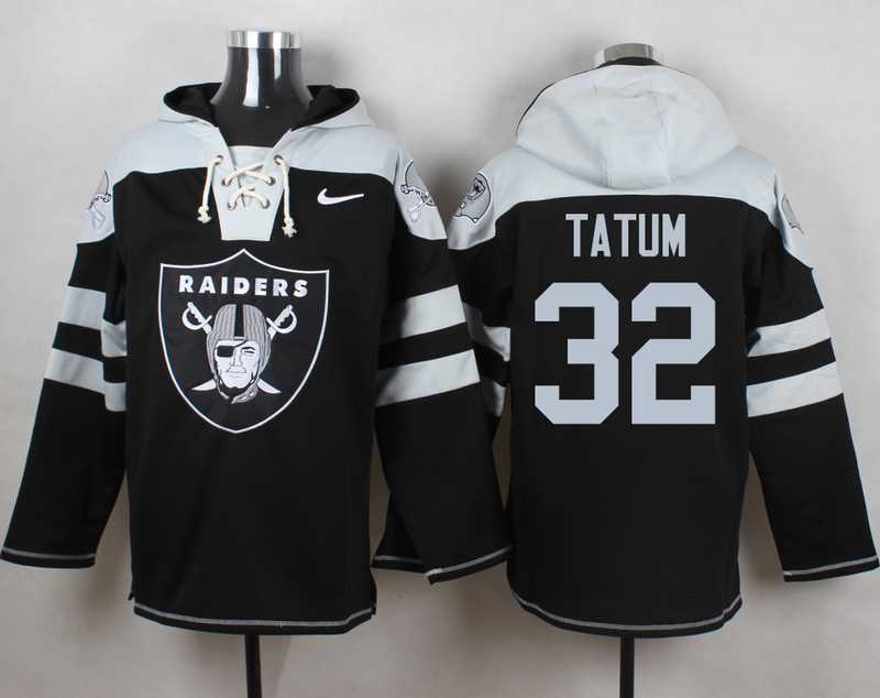 Oakland Raiders #32 Jack Tatum Black Player Stitched Pullover NFL Hoodie