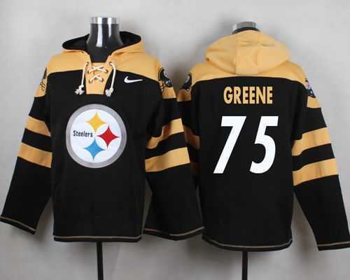 Pittsburgh Steelers #75 Joe Greene Black Player Stitched Pullover NFL Hoodie