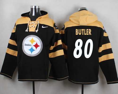 Pittsburgh Steelers #80 Jack Butler Black Player Stitched Pullover NFL Hoodie