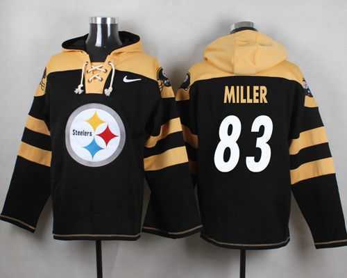 Pittsburgh Steelers #83 Heath Miller Black Player Stitched Pullover NFL Hoodie