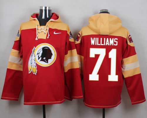 Washington Redskins #71 Trent Williams Burgundy Red Player Stitched Pullover NFL Hoodie