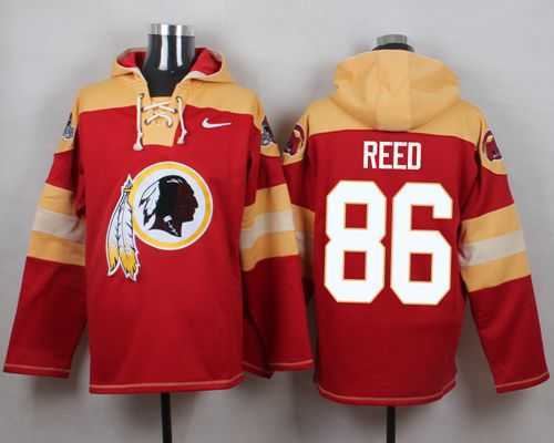 Washington Redskins #86 Jordan Reed Burgundy Red Player Stitched Pullover NFL Hoodie