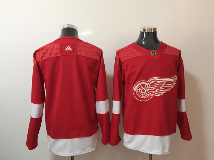 Detroit Red Wings Blank Red Adidas Stitched NHL Jersey