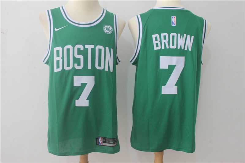 Nike Boston Celtics #7 Jaylen Brown Green Swingman Stitched NBA Jersey