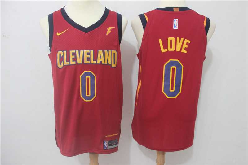 Nike Cleveland Cavaliers #0 Kevin Love Red Authentic Stitched NBA Jersey