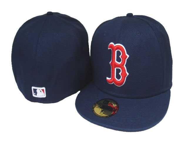 Red Sox Team Logo Navy Fitted Hat LXMY