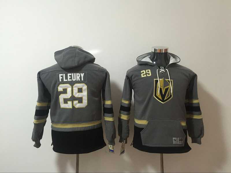 Vegas Golden Knights #29 Marc-Andre Fleury Gary Youth All Stitched Hooded Sweatshirt
