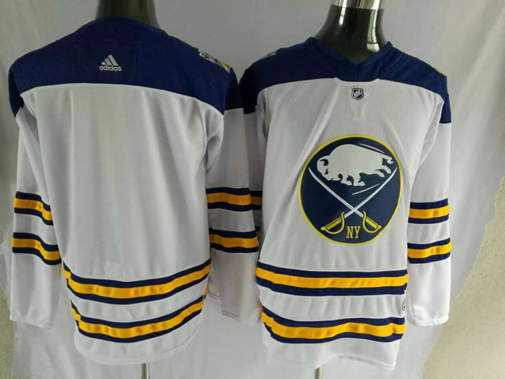 Buffalo Sabres Blank White Adidas Stitched Jersey
