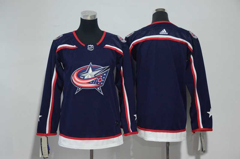 Customized Youth Blue Jackets Any Name & Number Navy Adidas Stitched Jersey