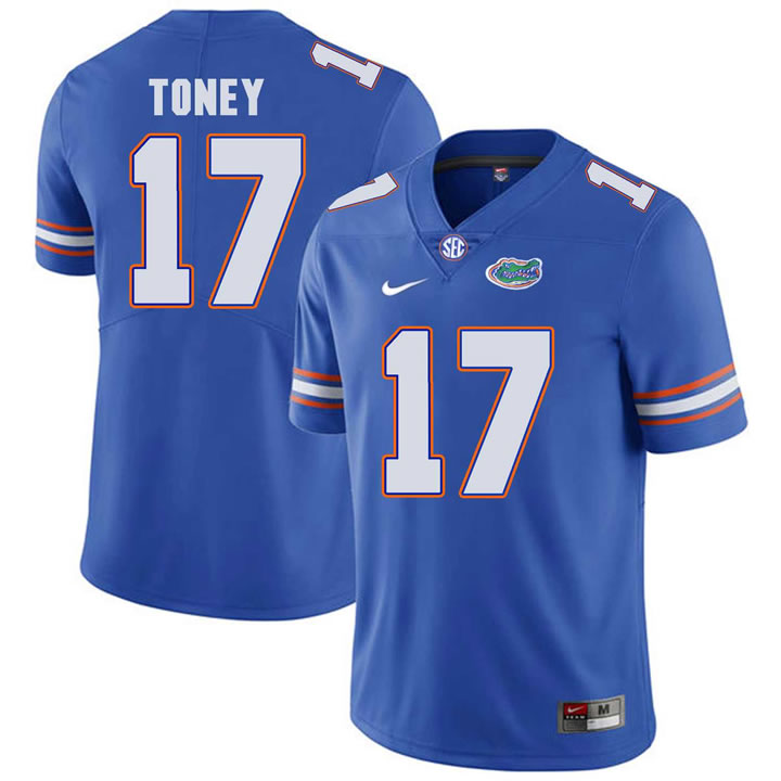 Florida Gators #17 Kadarius Toney Blue College Football Jersey