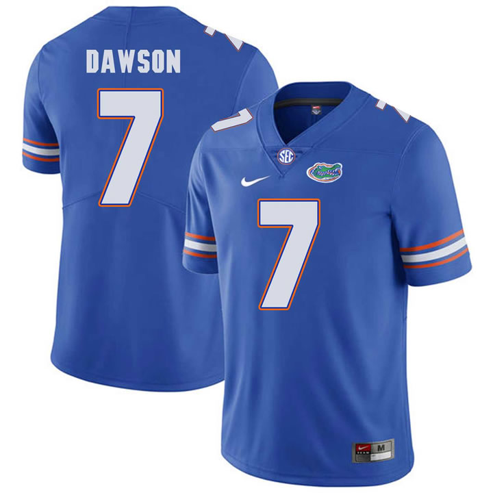 Florida Gators #7 Duke Dawson Blue College Football Jersey