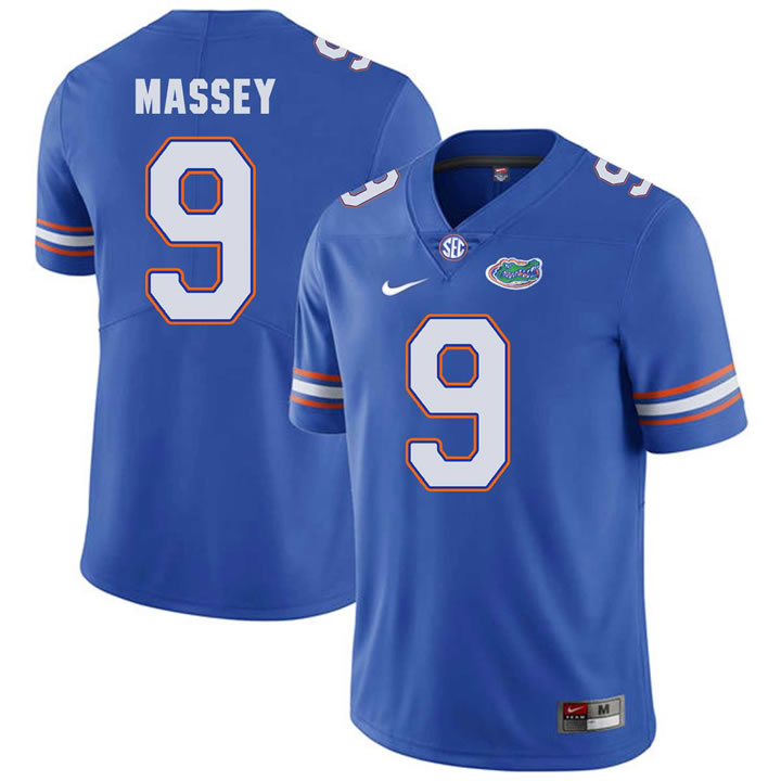 Florida Gators #9 Dre Massey Blue College Football Jersey
