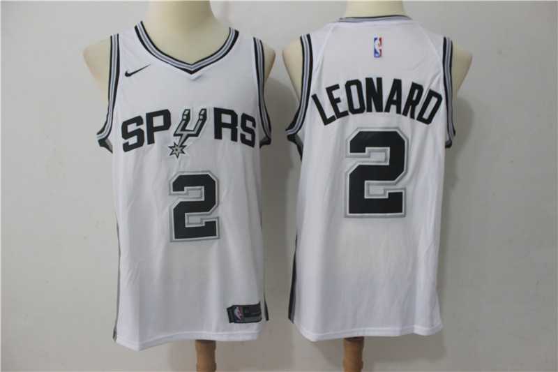 Nike San Antonio Spurs #2 Kawhi Leonard White Swingman Stitched NBA Jersey