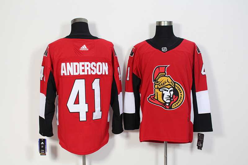 Ottawa Senators #41 Craig Anderson Red Adidas Stitched Jersey
