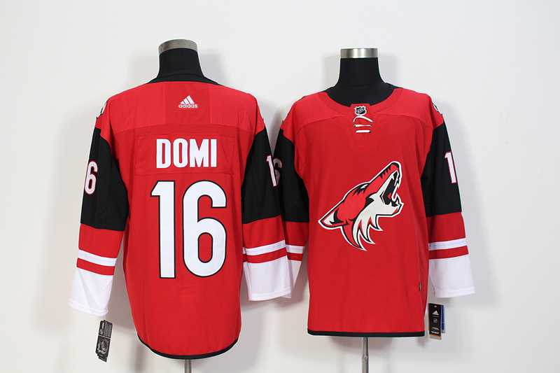 Phoenix Coyotes #16 Max Domi Red Adidas Stitched Jersey