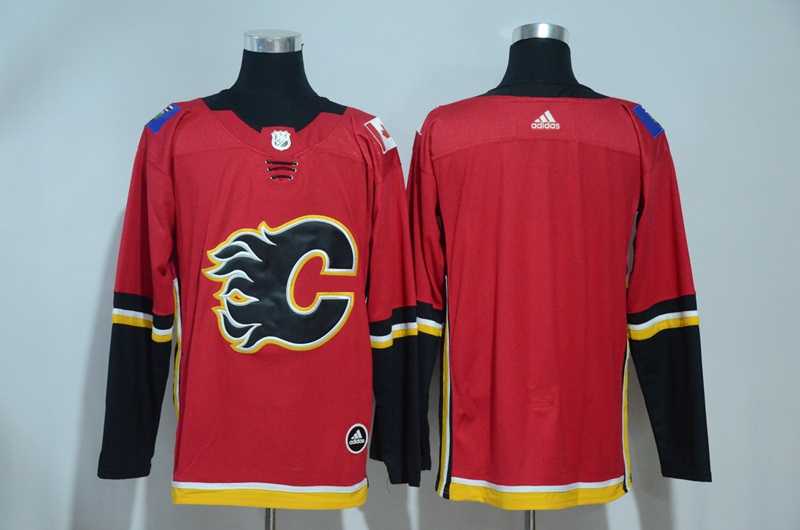 Calgary Flames Blank Red Adidas Stitched Jersey
