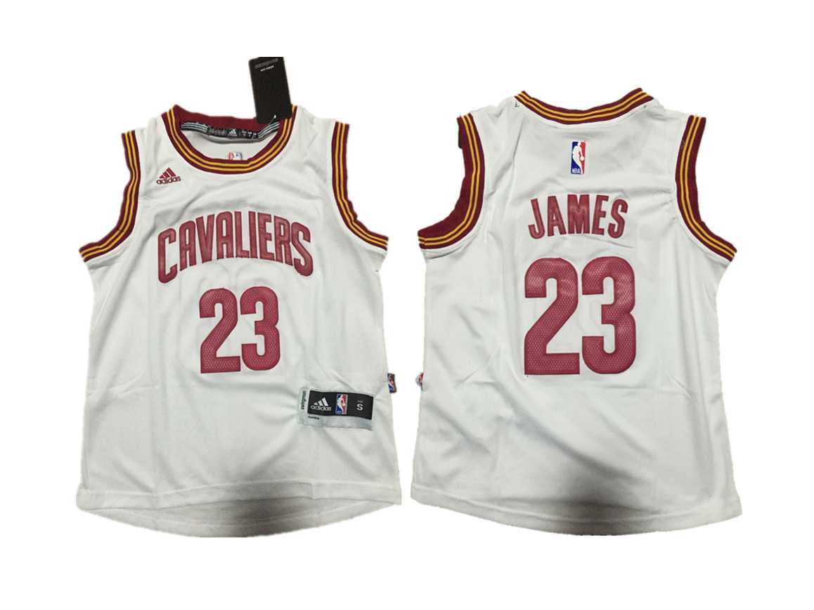 Cleveland Cavaliers #23 LeBron James White Youth Swingman Stitched NBA Jersey