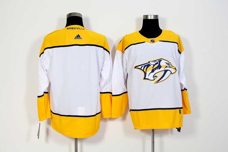 Customized Men's Nashville Predators Any Name & Number White Adidas Stitched NHL Jersey